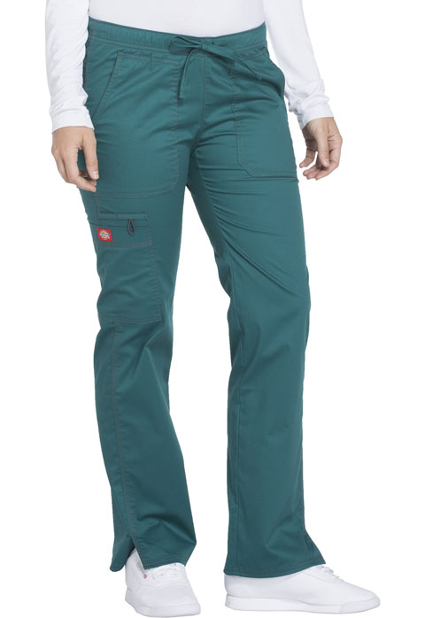 Scrubs Dickies Petite Low Rise Drawstring Pant DK100P BLKZ Black Free Shipping 