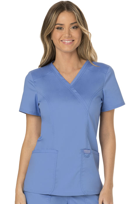 WW610-Mock Wrap Top (Workwear Revolution)