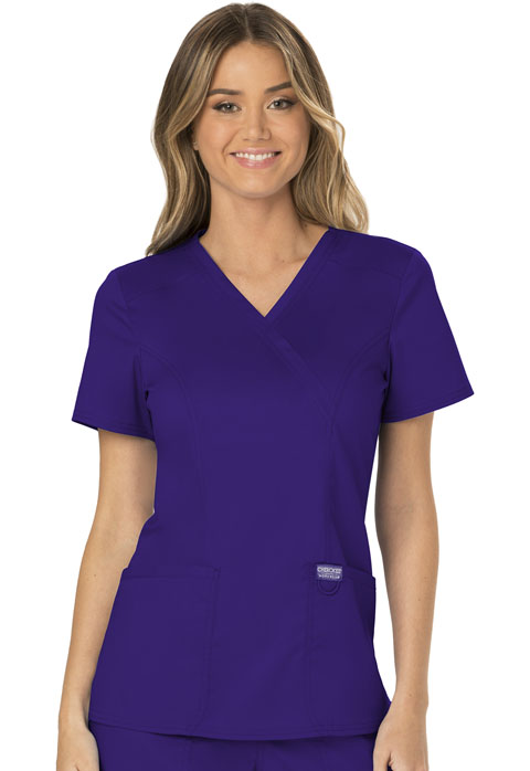 WW610-Mock Wrap Top (Workwear Revolution)