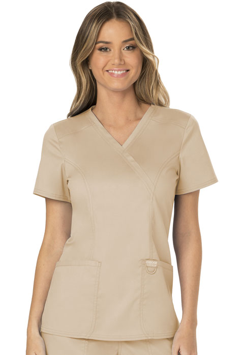 WW610-Mock Wrap Top (Workwear Revolution)