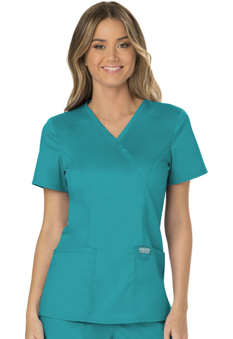 WW610-Mock Wrap Top (Workwear Revolution)