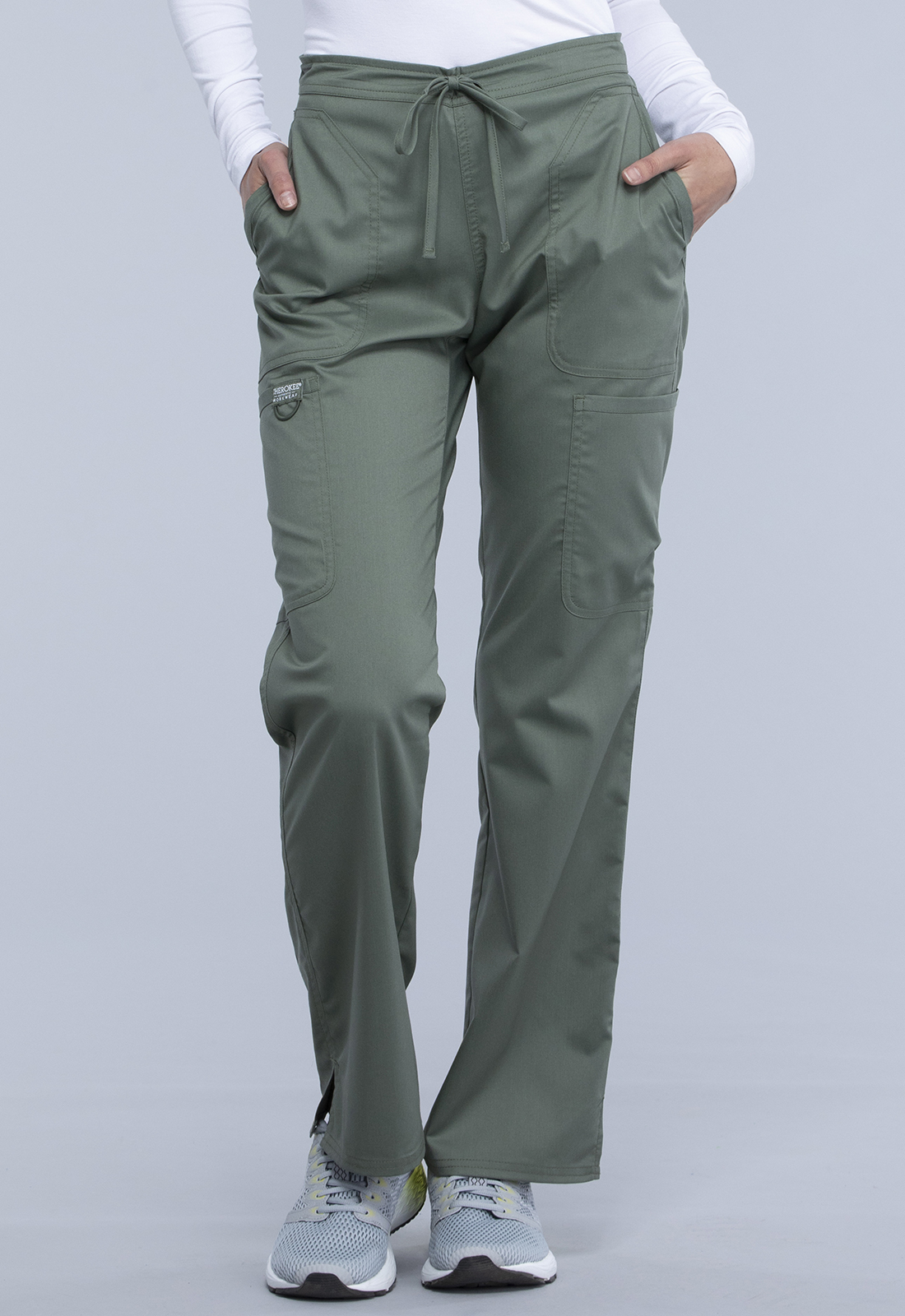 Cherokee Workwear Scrubs Natural Rise Jogger Scrub Pant WW011 CIE Ciel Blue 