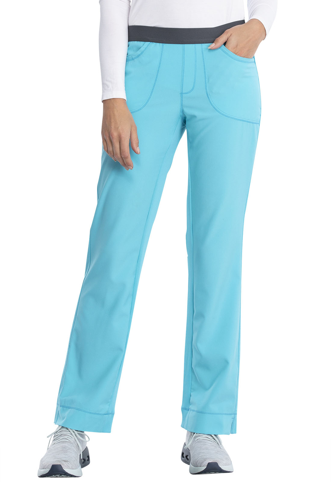 Scrubs Cherokee Low Rise Pull-On Pant 1124A WTPS White Free Shipping 