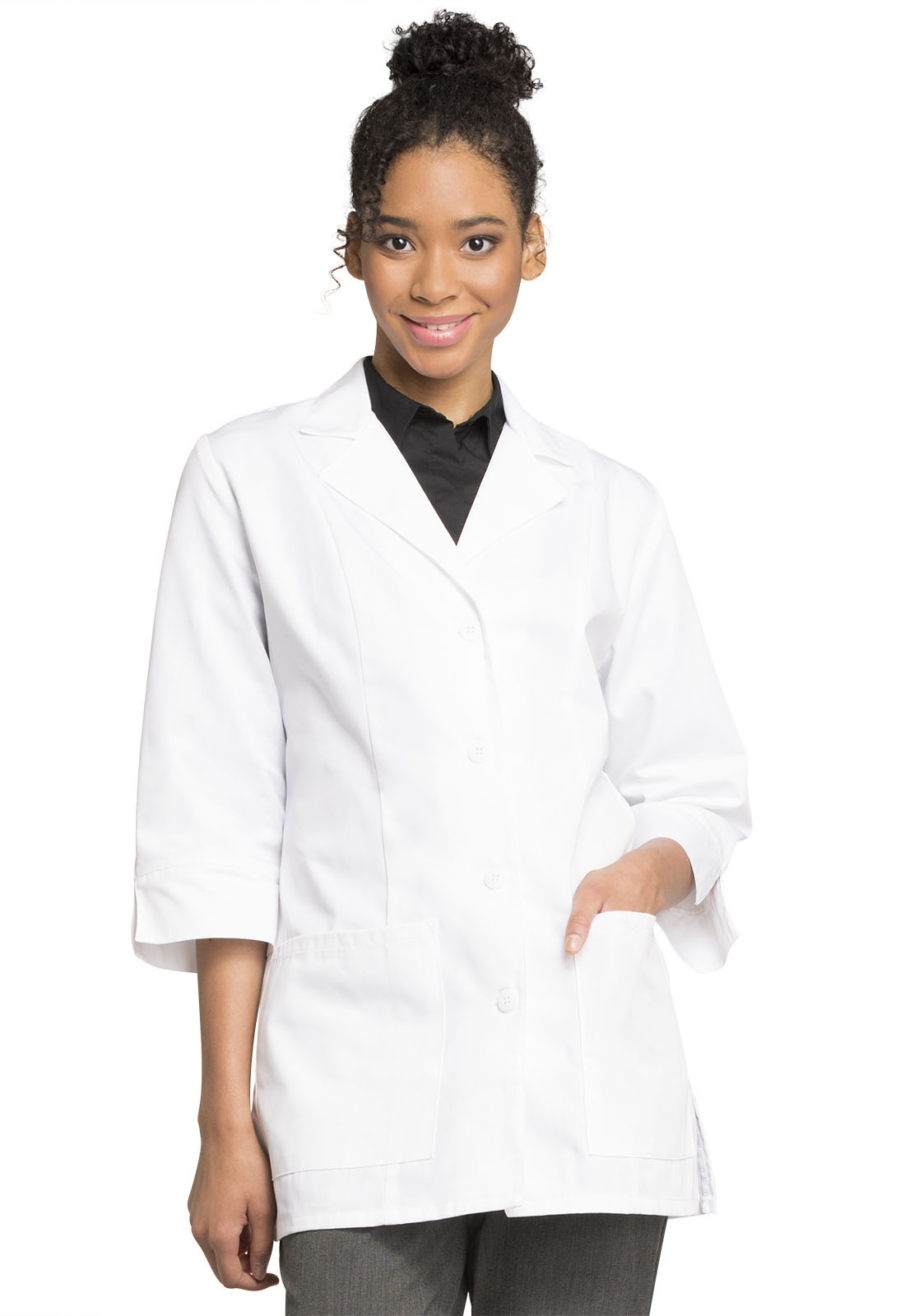 Cherokee Medical Medical Professional Whites with Certainty 1470A 30&#34; 3/4 Sleeve Lab Coat-Cherokee