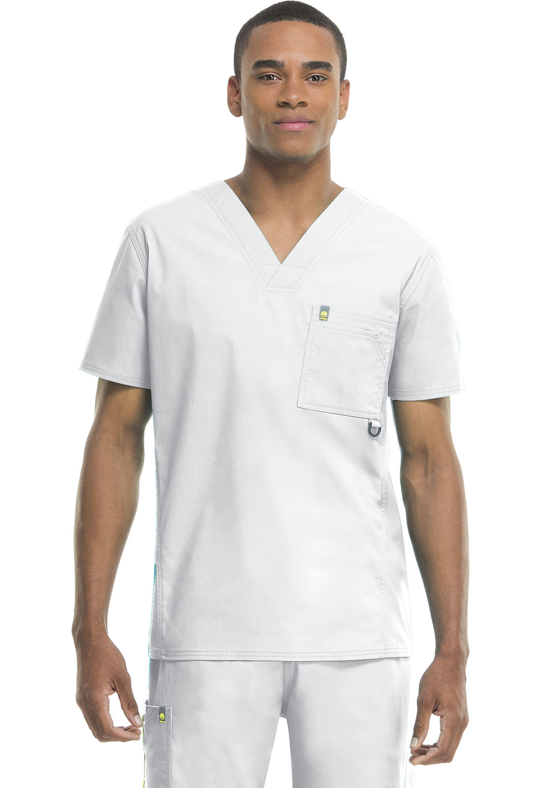 Royal Blue Code Happy Scrubs Mens V Neck Top 16600A RYCH Antimicrobial 