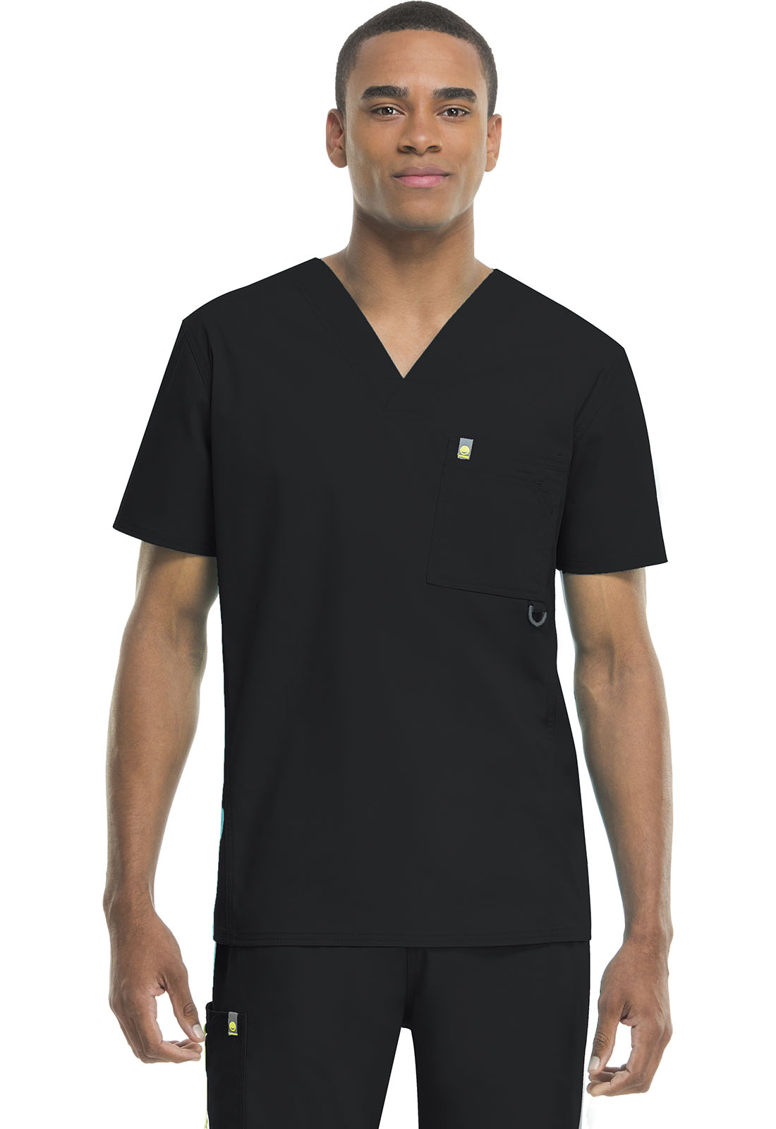 Code Happy Medical Mens Bliss w/ Certainty Mens V-Neck Top-Code Happy