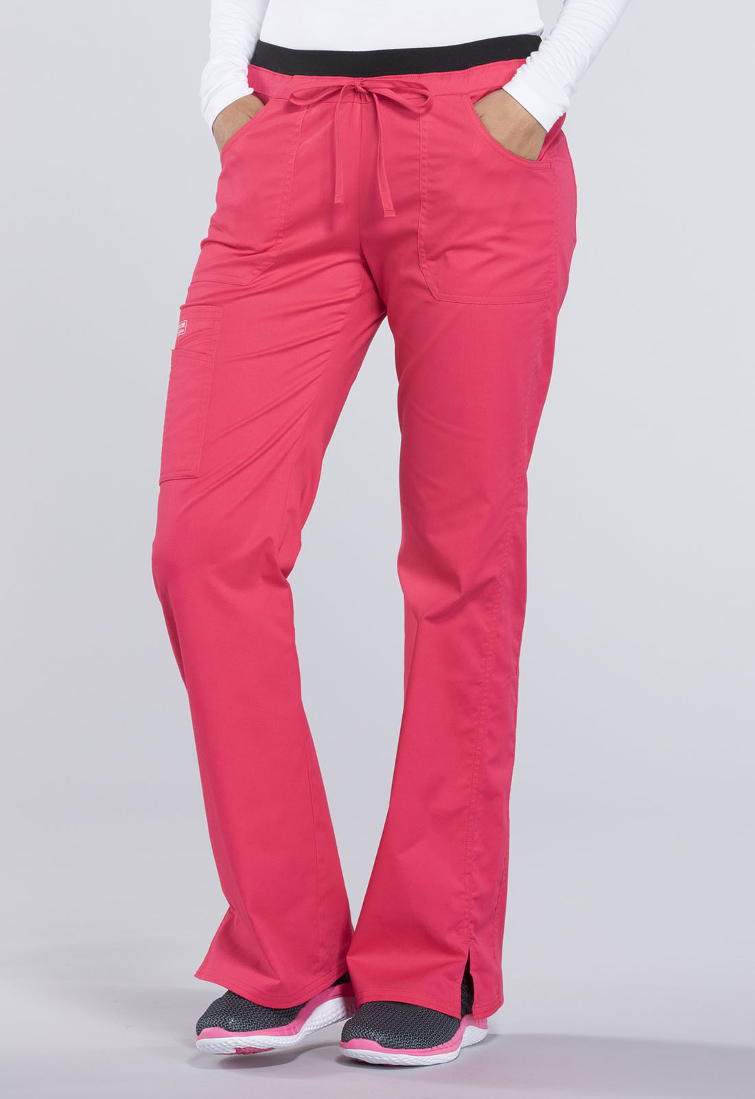 Cherokee Workwear Stretch Women's Drawstring Cargo TALL Scrub Pants - 24001T