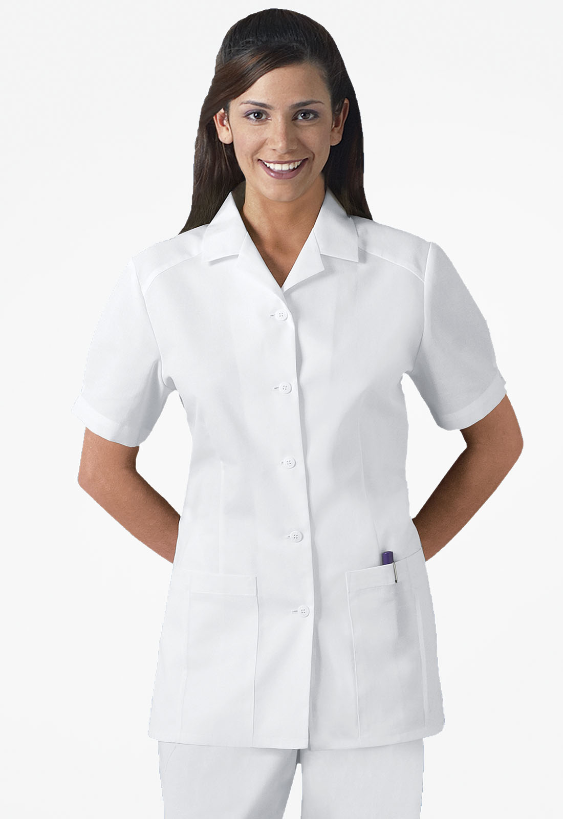 Cherokee Medical Medical Professional Whites 2880 Button Front Top-Cherokee