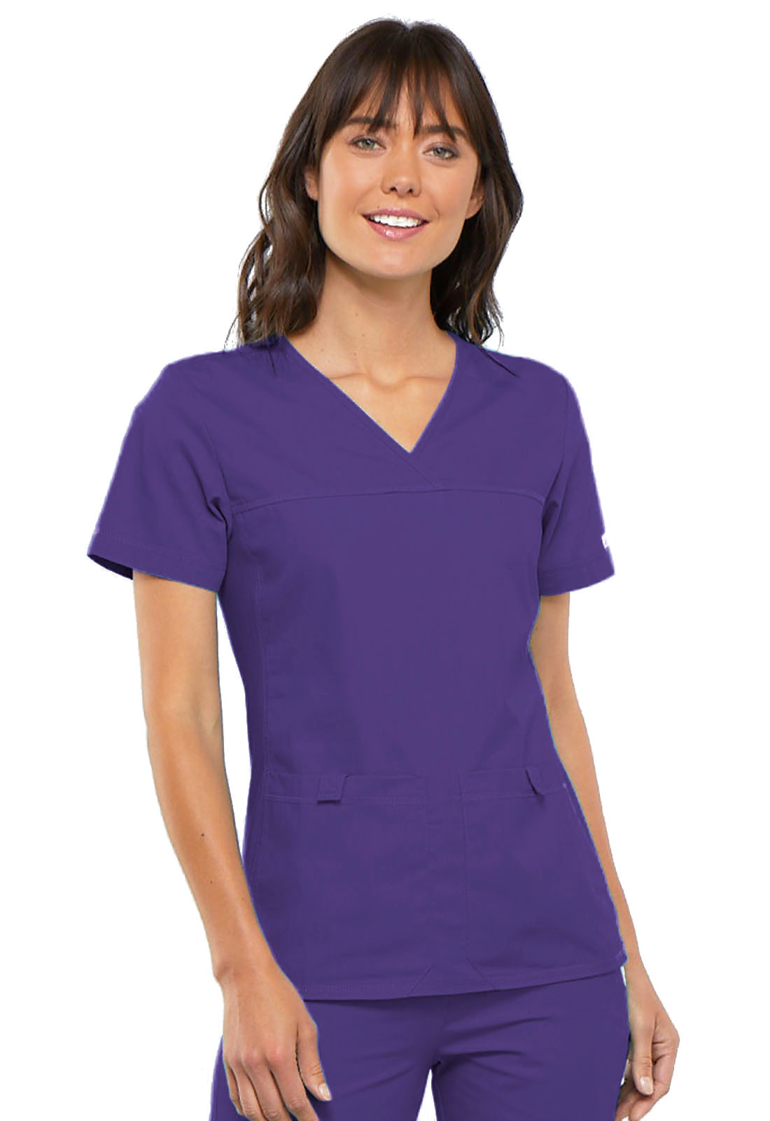 Cherokee Medical Medical Flexibles (Tonal) 2968 V-Neck Knit Panel Top-Cherokee