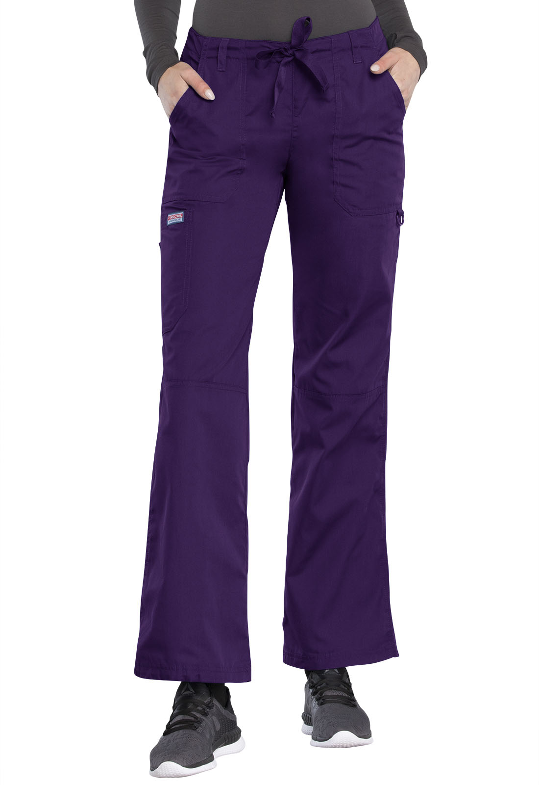 Cherokee Workwear Women's Low Rise TALL Drawstring Cargo Scrub Pants - 4020T
