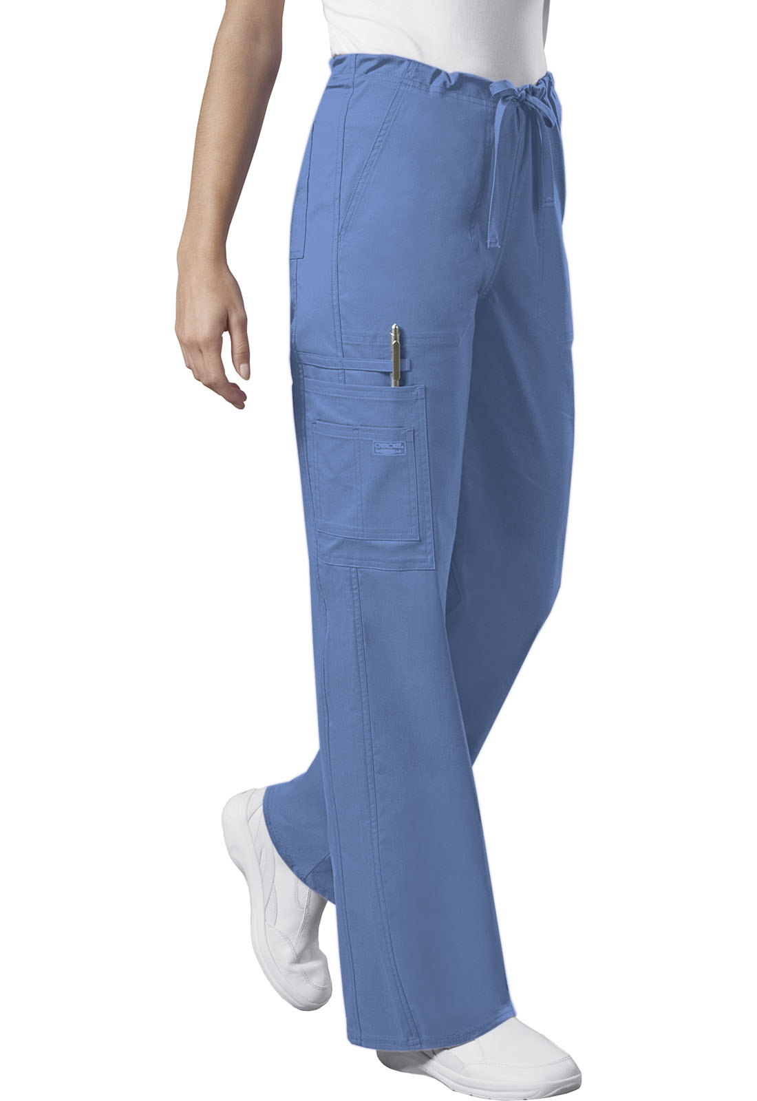 Core 4043 Unisex 5 Pocket Cargo Medical Scrub Pants by Cherokee WorkWear-Cherokee Workwear