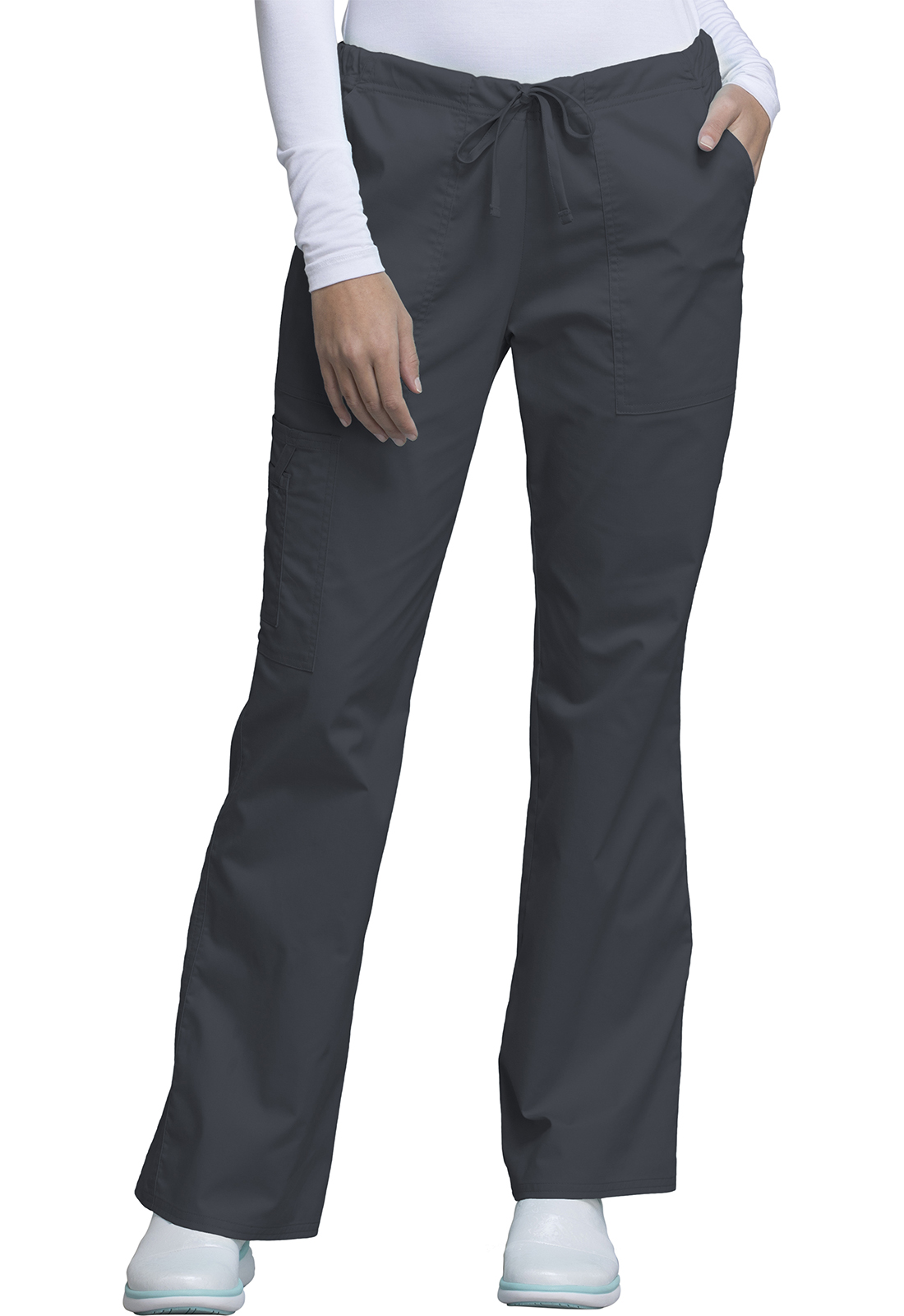 Core 4044 Mid Rise Drawstring Cargo Medical Scrub Pant-Cherokee Workwear