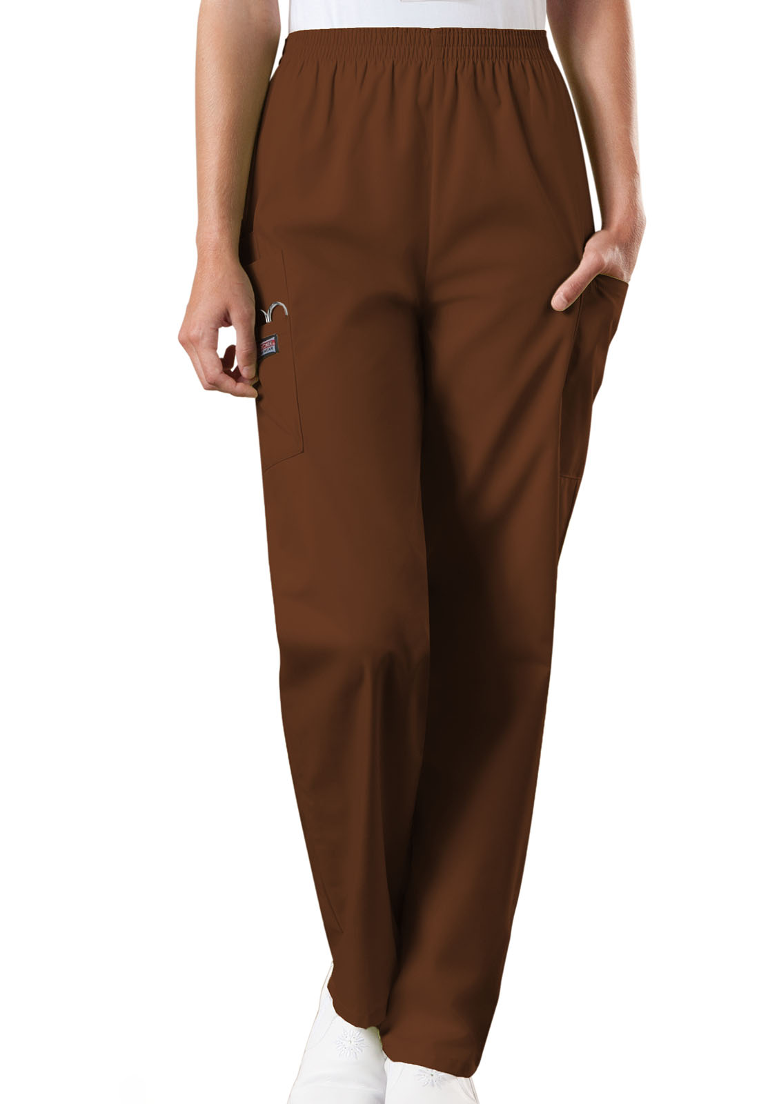 Cherokee Workwear Women's Scrubs Pants Chocolate 4200P CHCW PETITE 