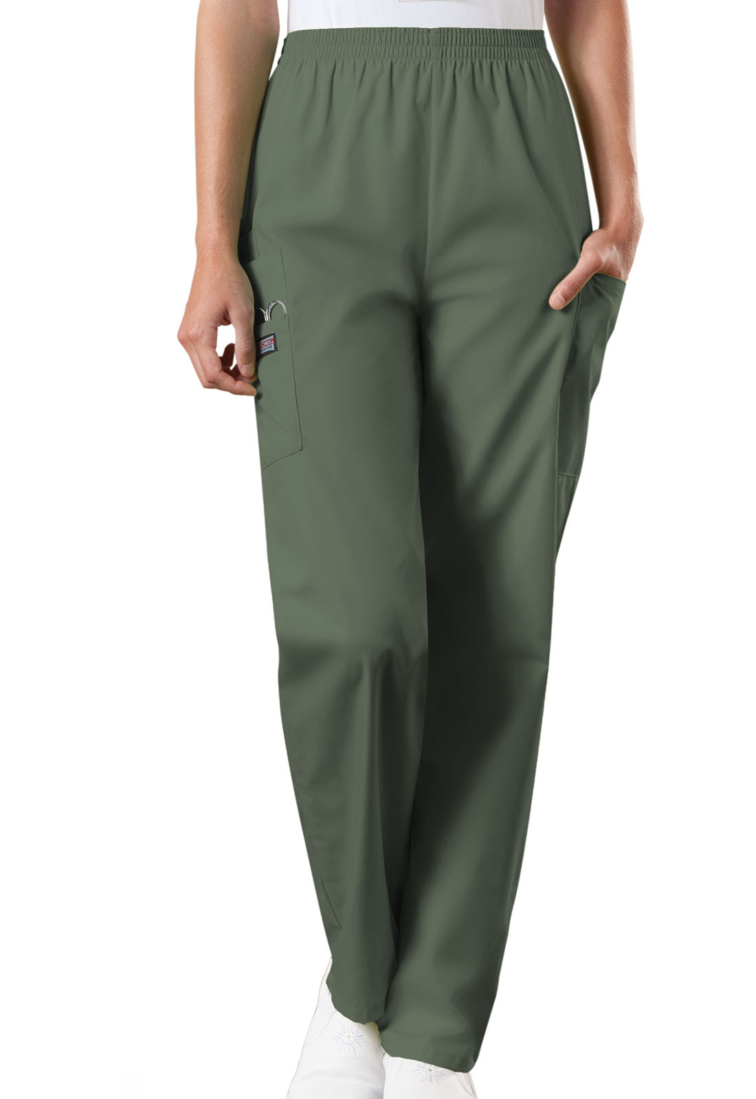 Natural Rise Tapered Pull&#45;On Cargo Pant-Cherokee Workwear