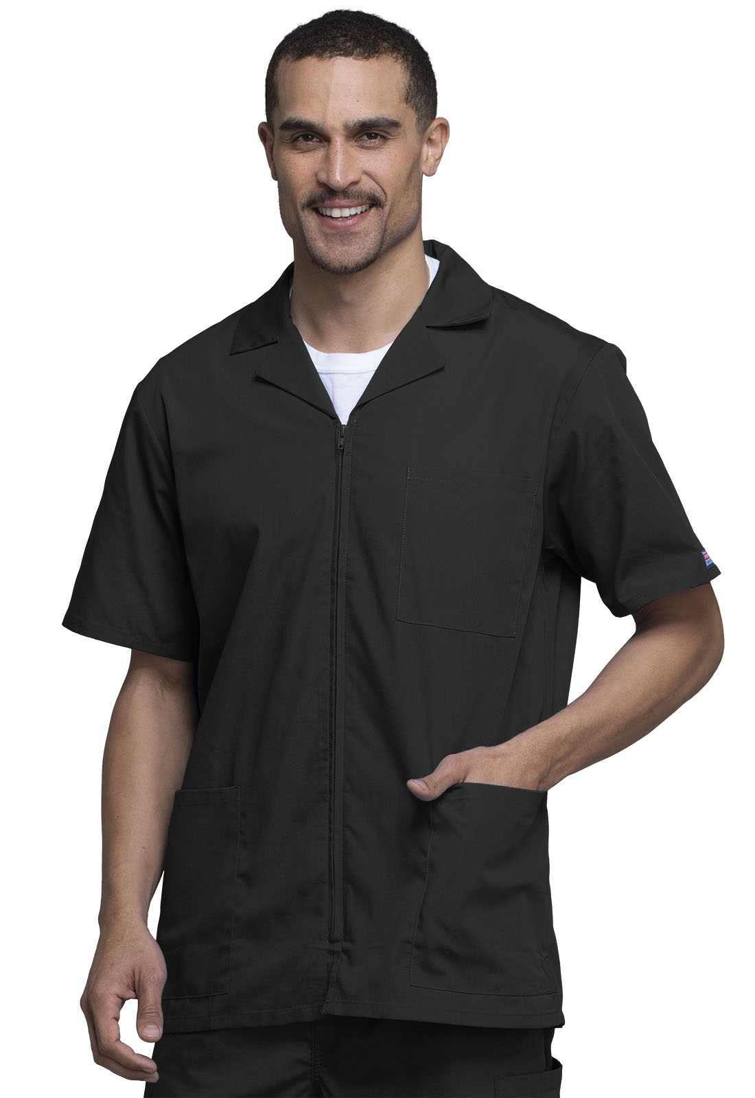 Cherokee Workwear Medical WW Mens 4300 Mens Zip Front Jacket-Cherokee Workwear