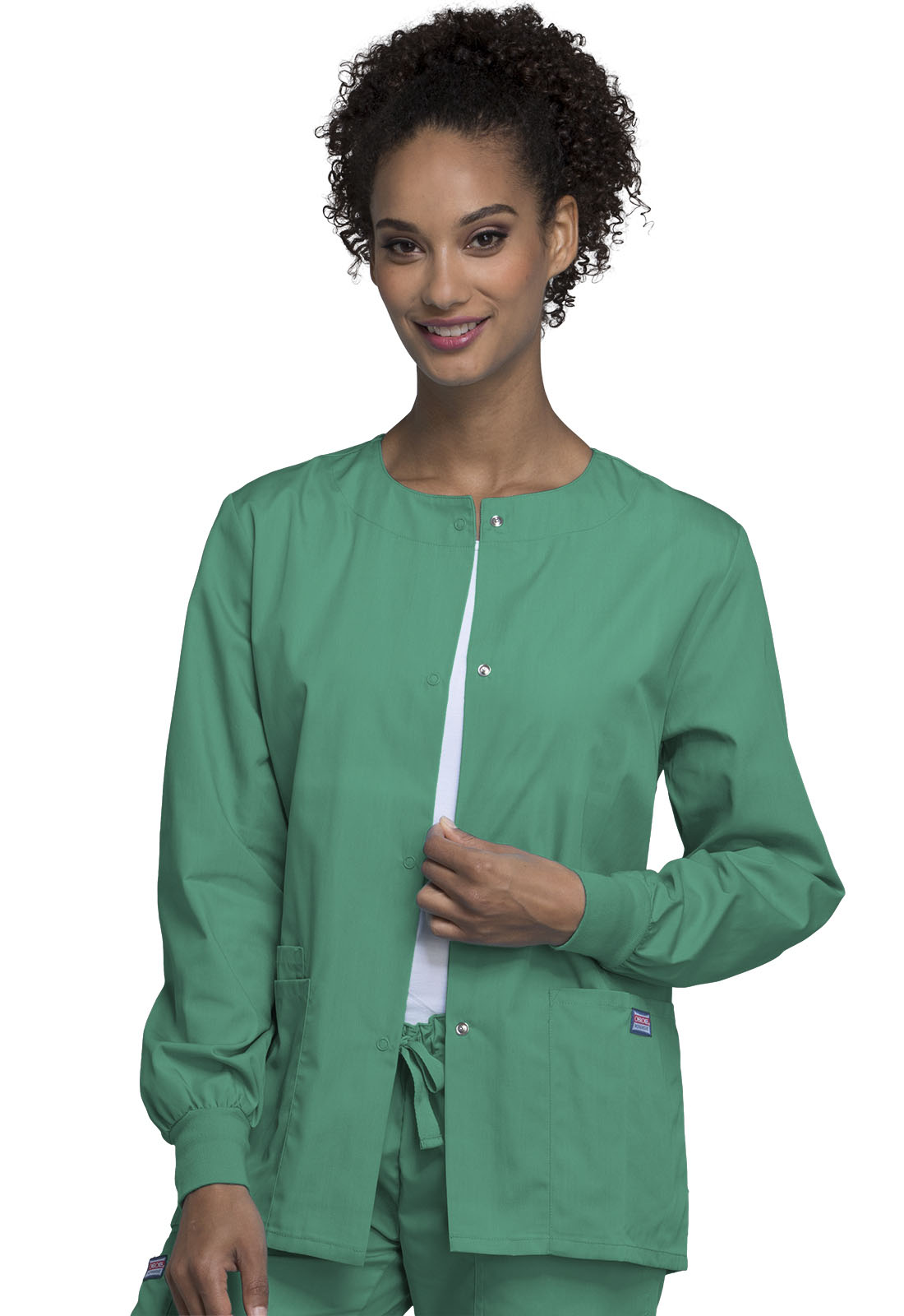 Cherokee Workwear Women's Snap Front Warm-Up Jacket - 4350