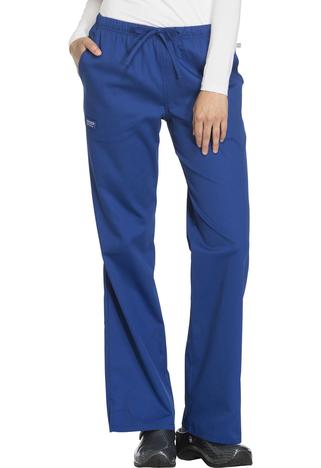 Scrubs Cherokee Workwear Flare Drawstring Pant 44101A VBOW Vibrant Orchid 