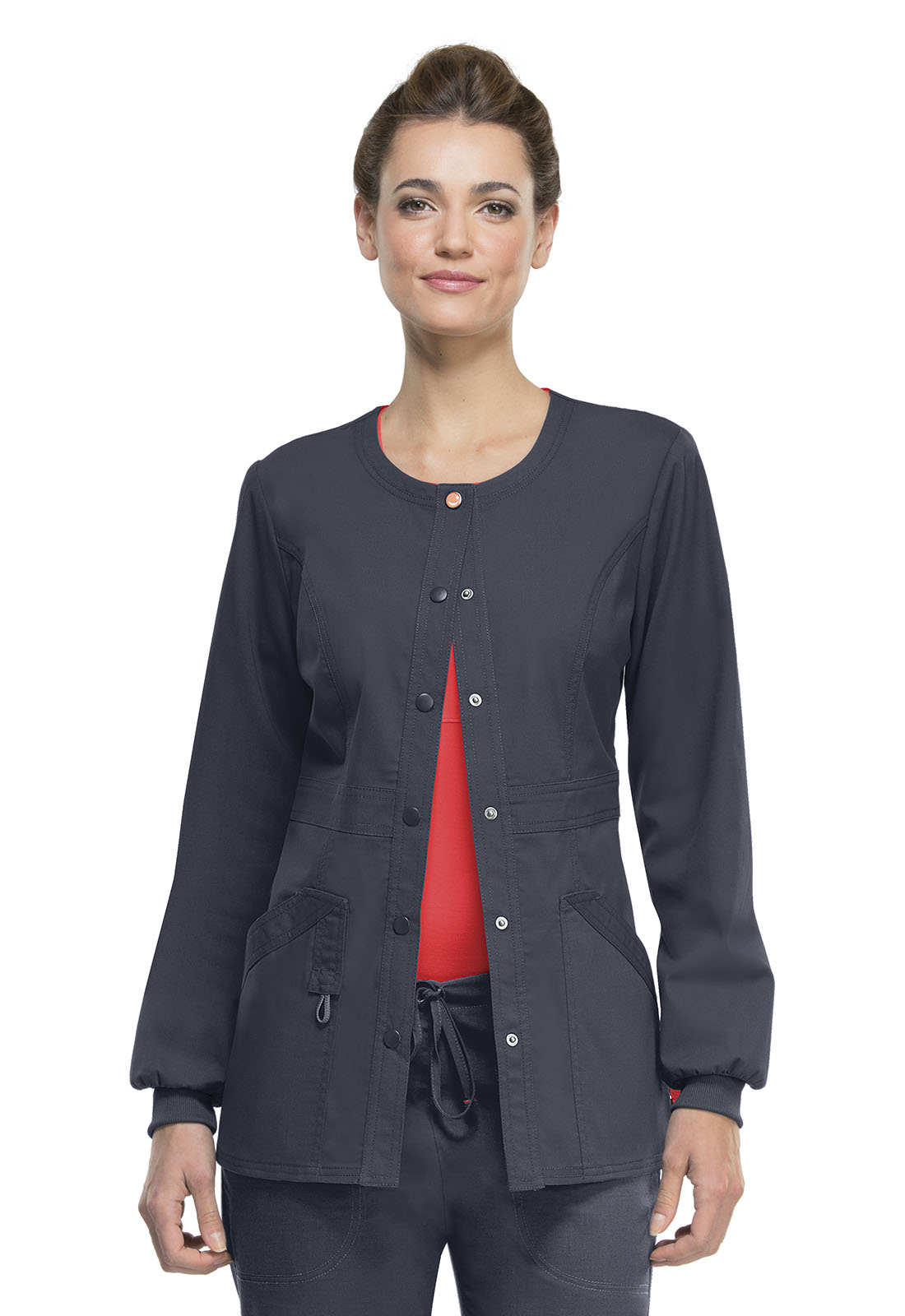 Code Happy Medical Bliss w/ Certainty Plus 46300AB Snap Front Warm-up Jacket-Code Happy