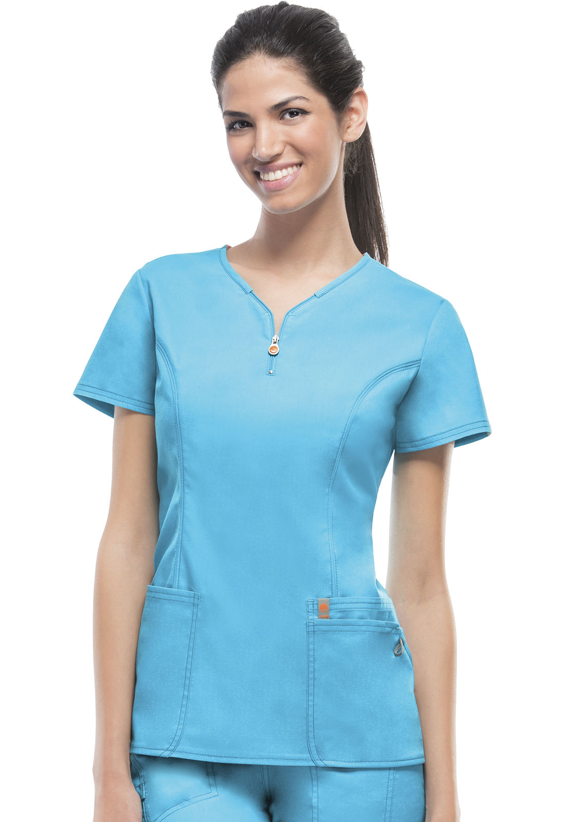 Scrubs Code Happy V-Neck Top 46600A RYCH Royal Antimicrobial Free Shipping 