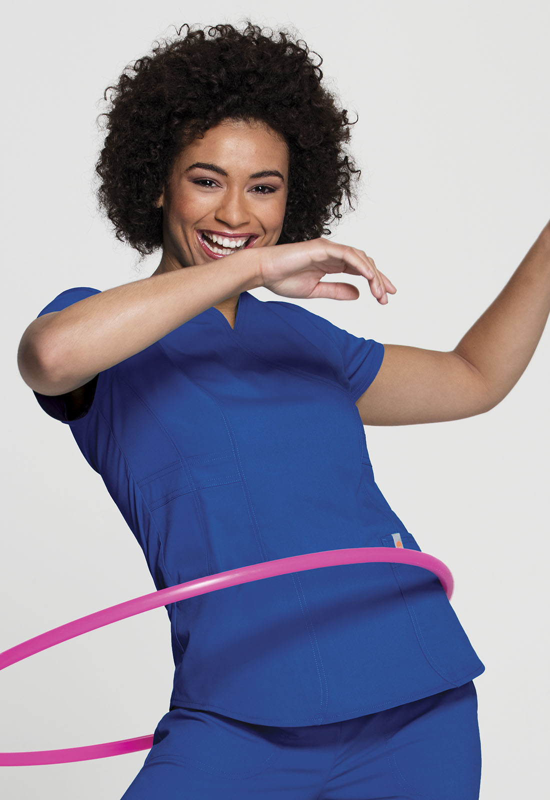 Code Happy Women's New Short Sleeve Pocket Mock Wrap Scrub Top 46601AB 