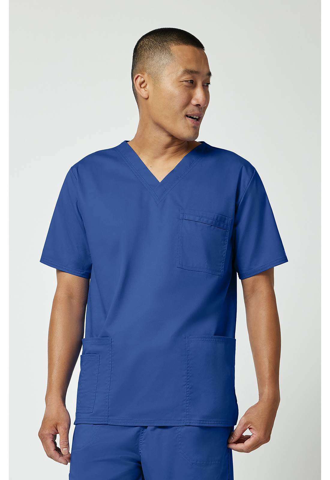 CORE 4725 Unisex 4 Pocket Breathable Fade Rssistant Nursing Scrub Top with Instrument HOlder and Side Vents-CHEROKEE