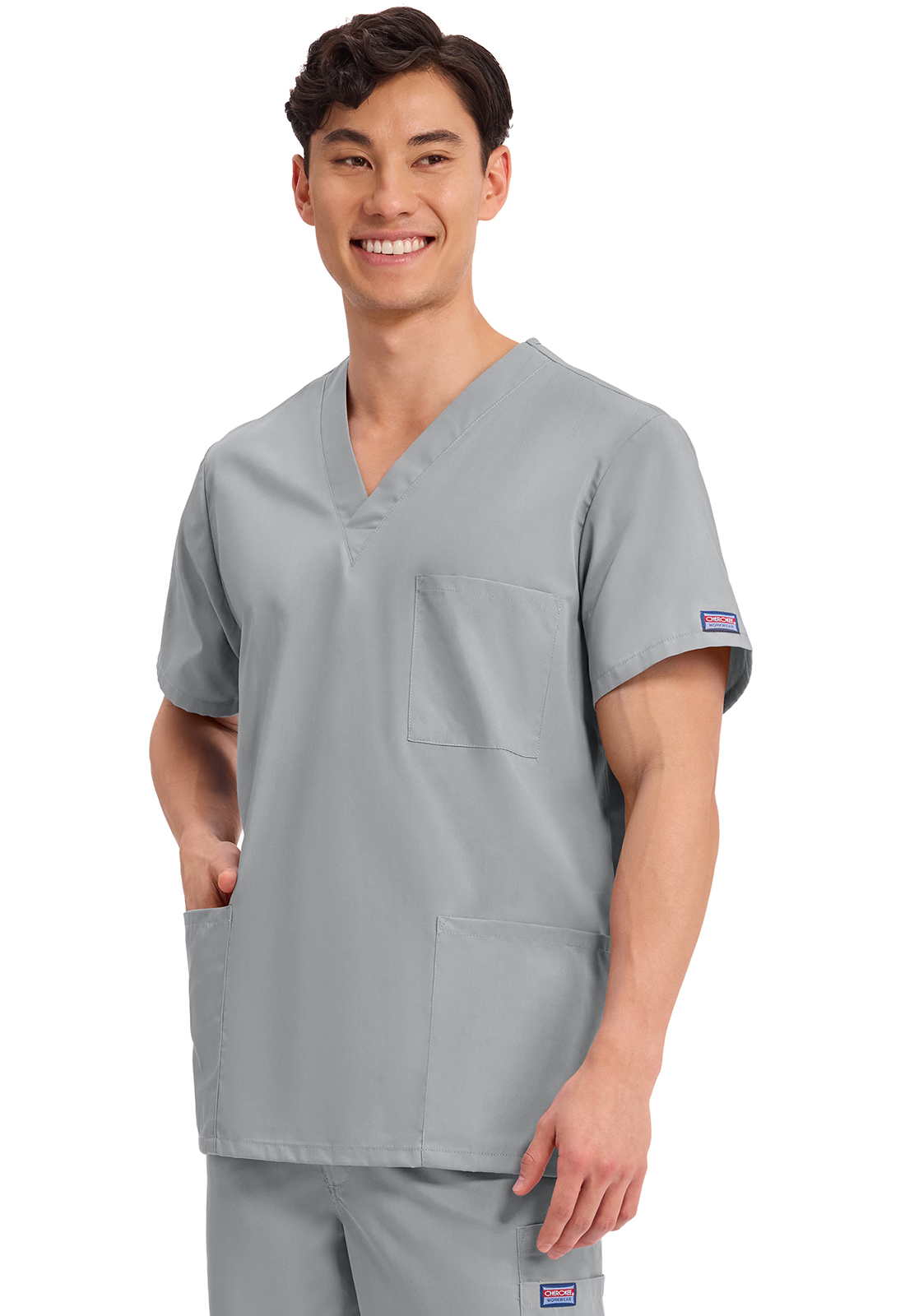 Cherokee WorkWear 4876 Unisex 3-Pocket Scrub Top | From $19.99 +