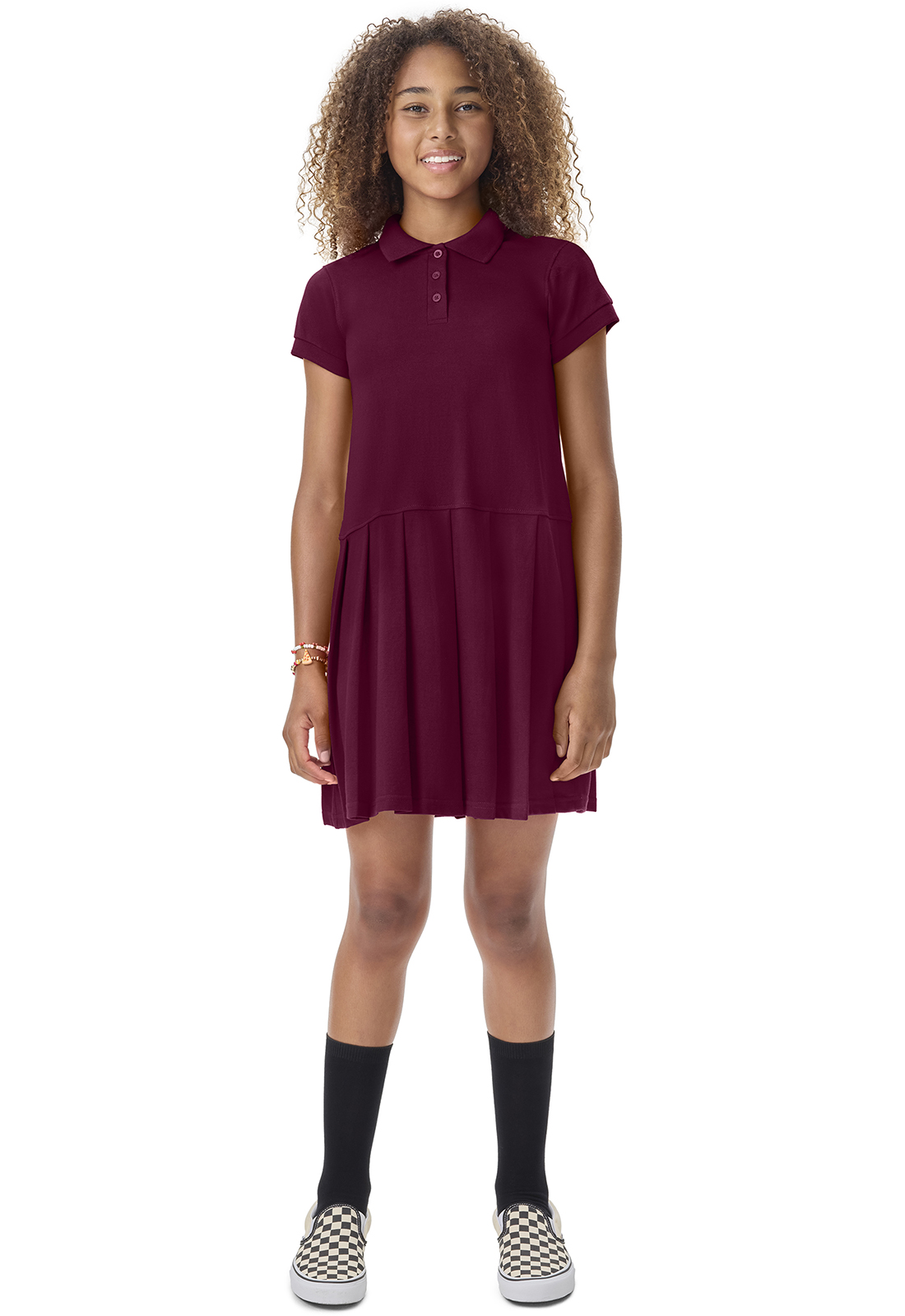burgundy uniform dress Uniform Abaya- Kids Sizes (Maroon) Large ( age 9-11)