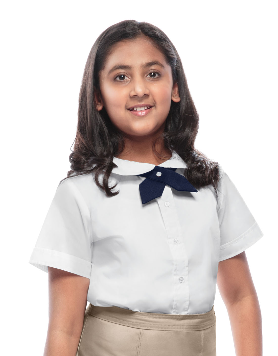 Classroom Uniforms Classroom Girls-Jr Woven Tops Girls Short Sleeve Peter Pan Blouse