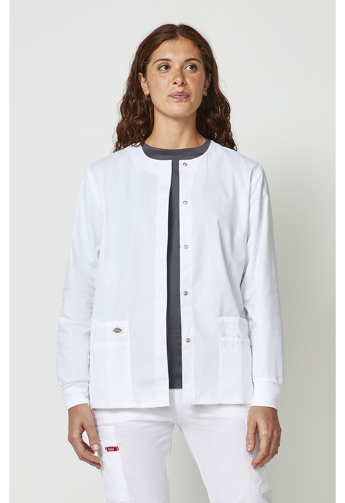 Dickies Women's Snap Front Warm-Up Scrub Jacket - 86306