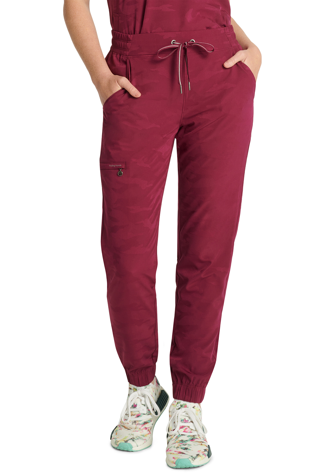 HH Purple Label Jacquard 9350 Tate Jogger Camo Scrub Pant-Healing Hands