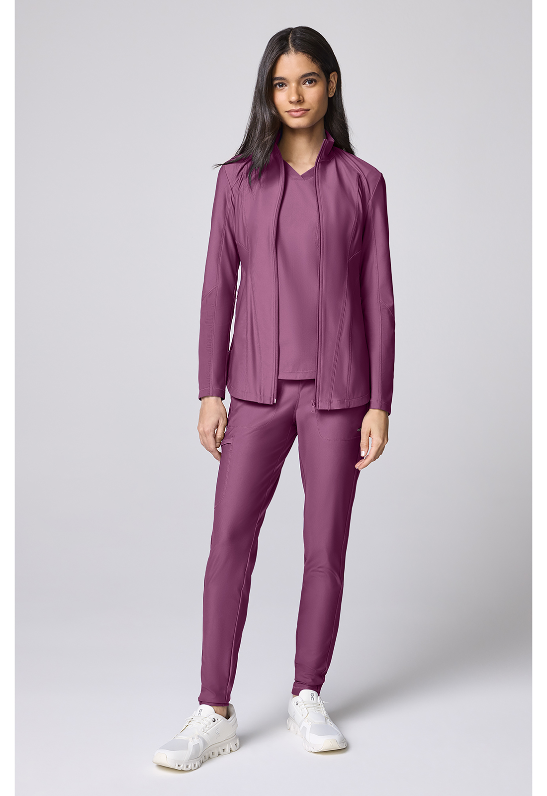Cherokee FORM CK00032 Women's Full Zip Scrub Jacket | Contemporary