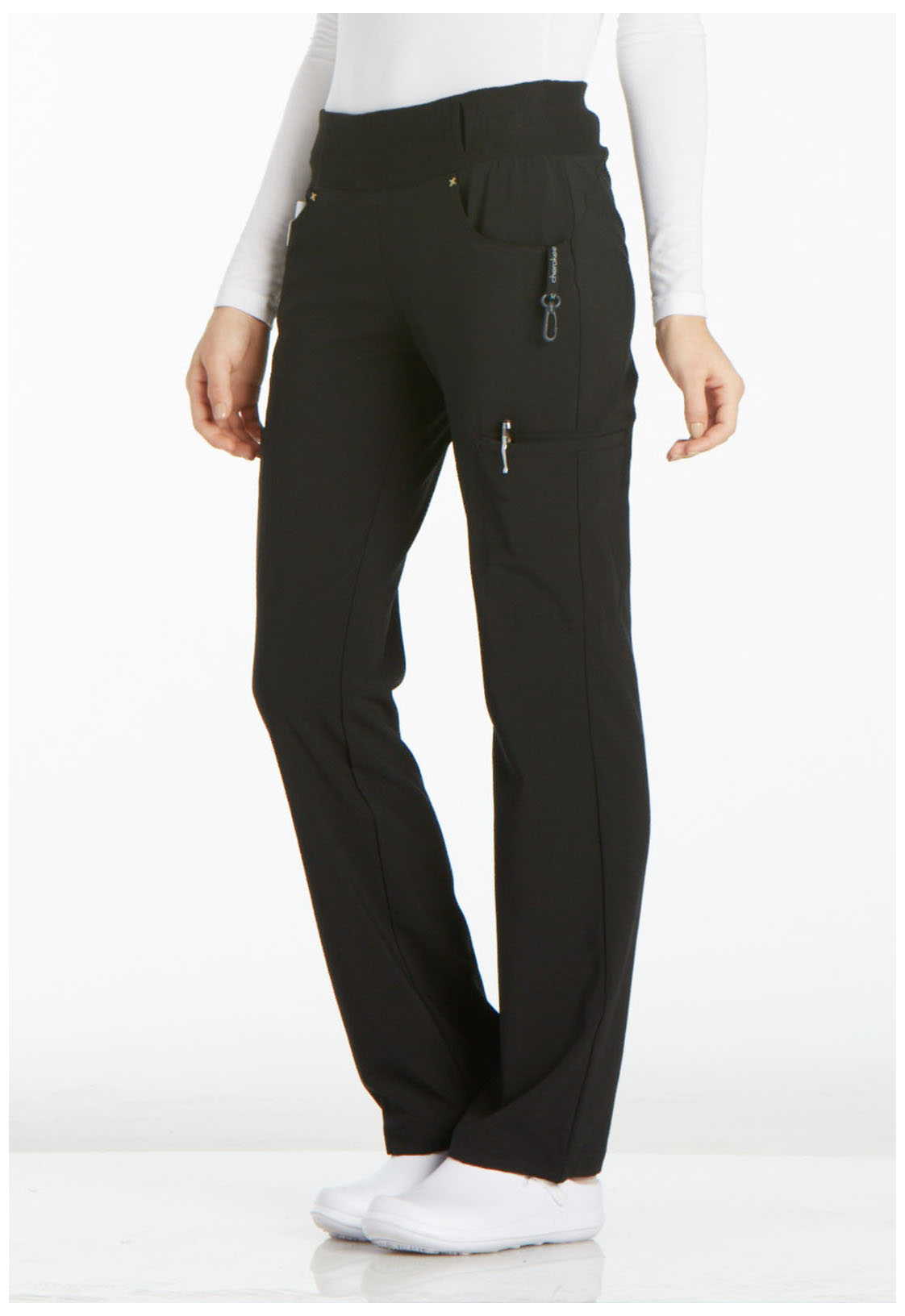 Buy Cherokee iFlex Mid Rise Straight Leg Pull-on Pant Buy Cherokee iFlex Mid Rise Straight Leg Pull-on Pant