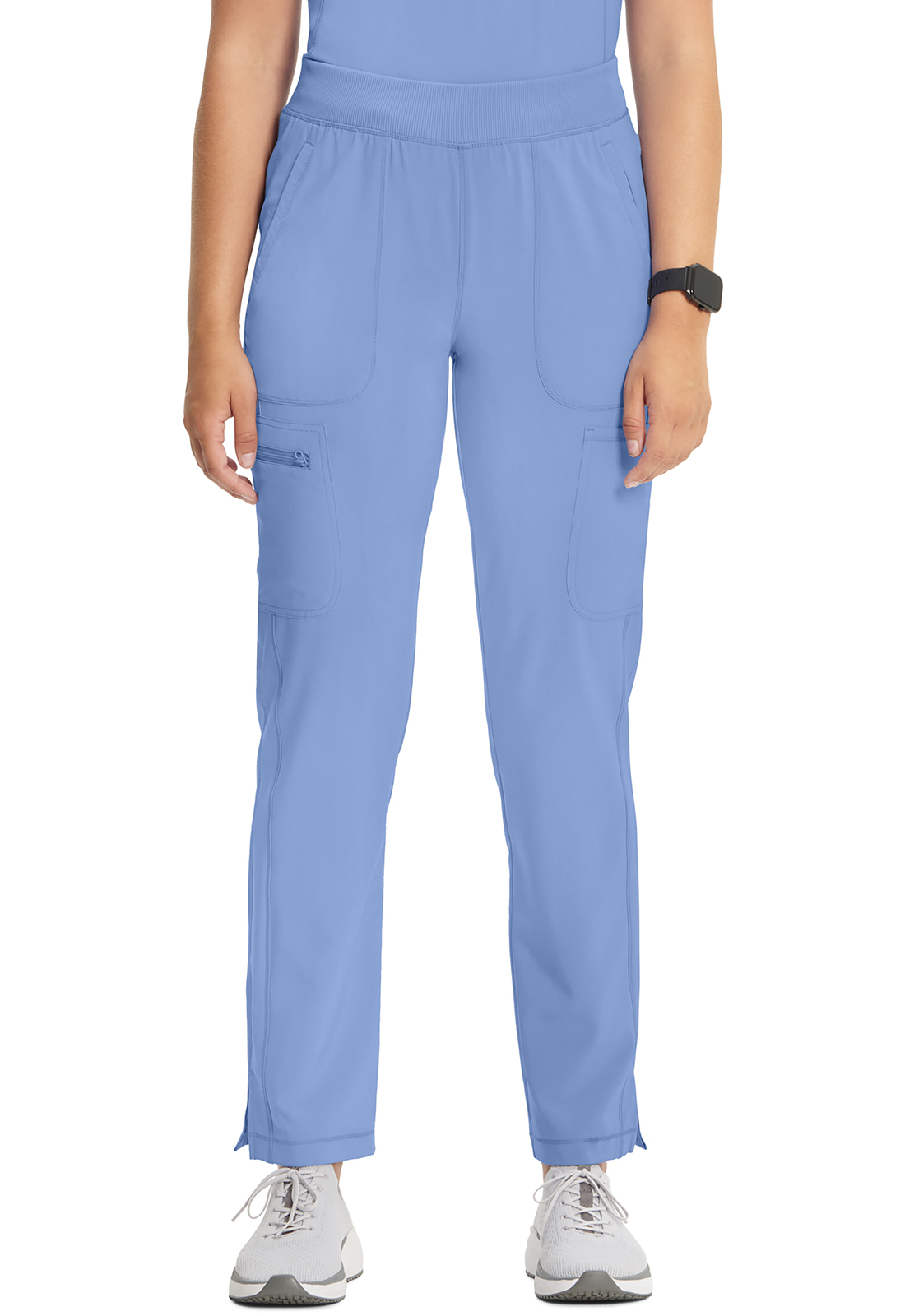 Infinity CK065A Ladies Mid Rise Cargo Pocket Scrub Pant with Comfortable Knit Waistband - Antimicrobial-Infinity