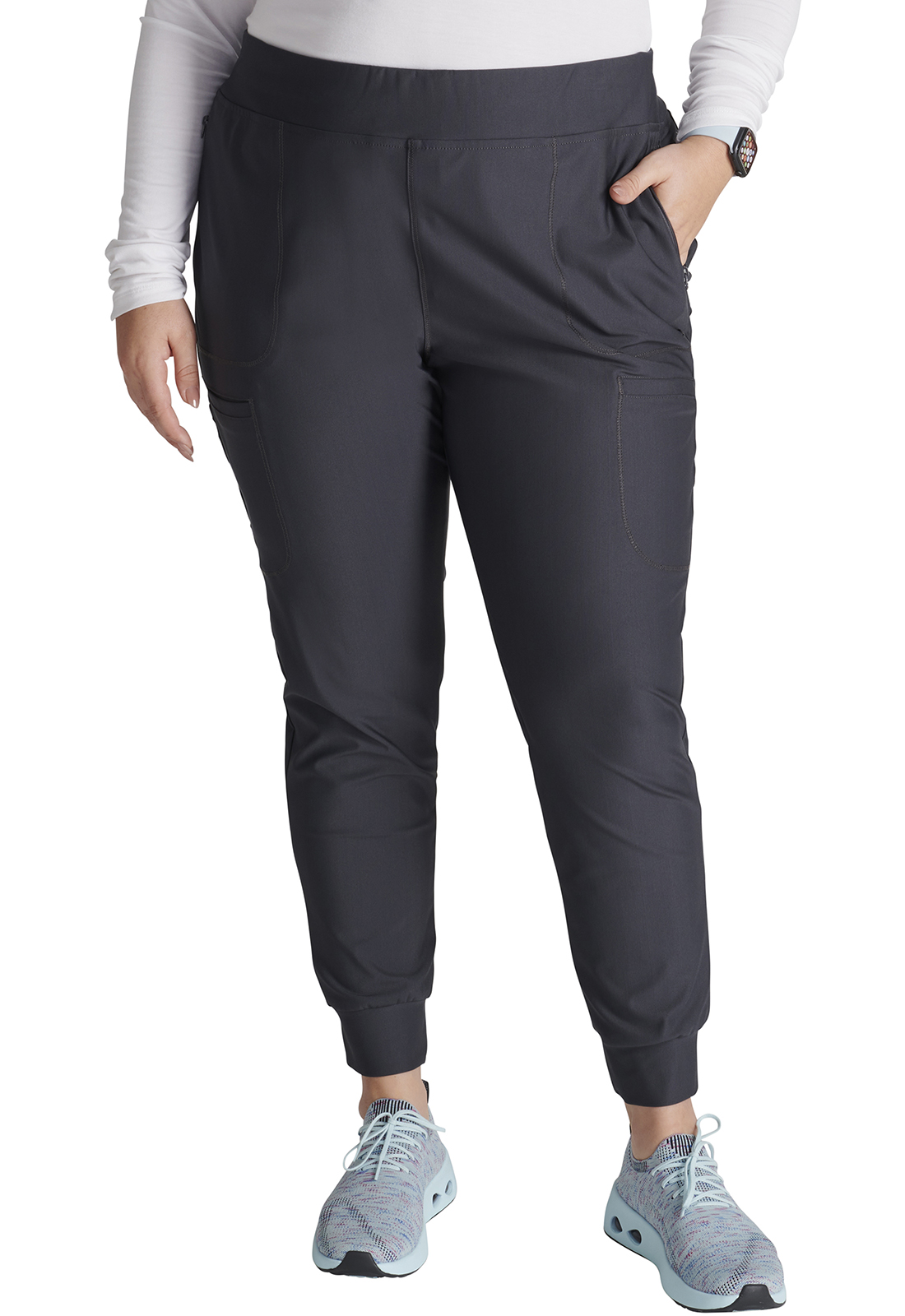  FORM CK092 Mid Rise Tapered Leg Elastic/Drawstring Nursing Scrub Pant by Cherokee-Cherokee