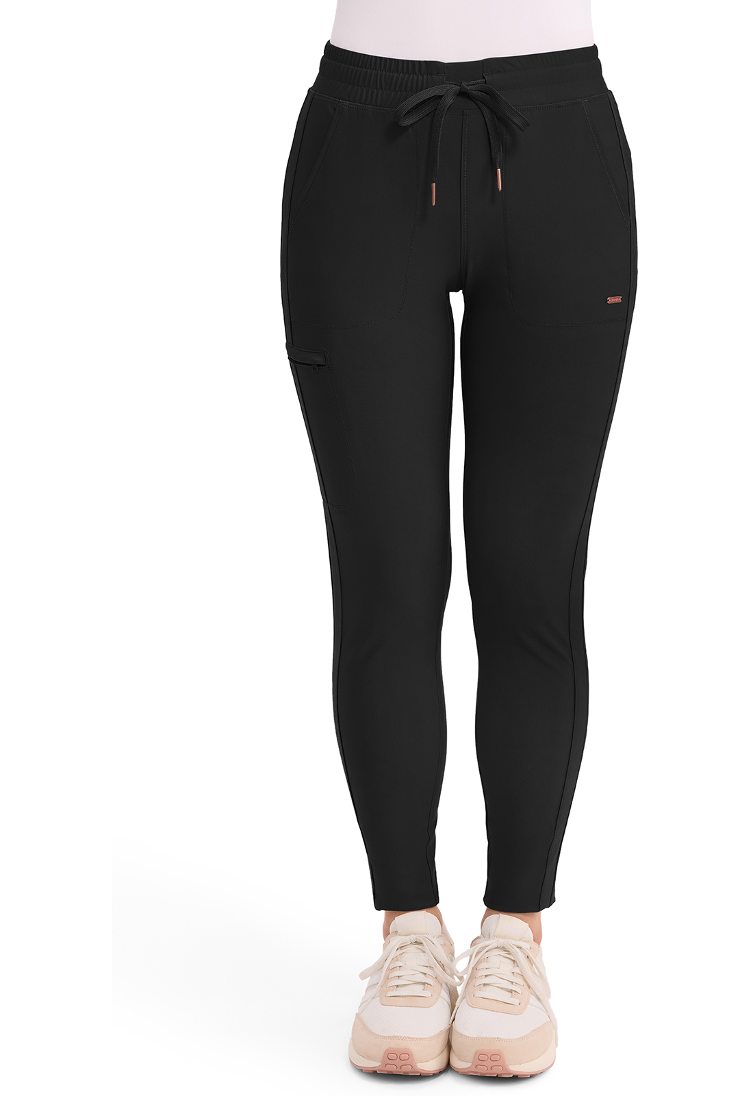 Mid Rise Tapered Leg Drawstring Pant