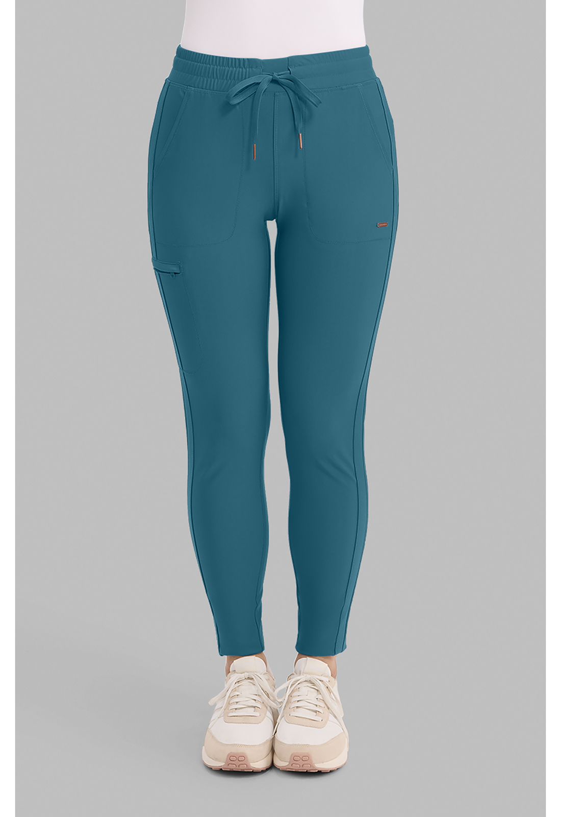 FORM CK095 Mid Rise Tapered Leg Stretch Scrub Pant with Comfort Fit Elastic Waist and Drawstring-CHEROKEE
