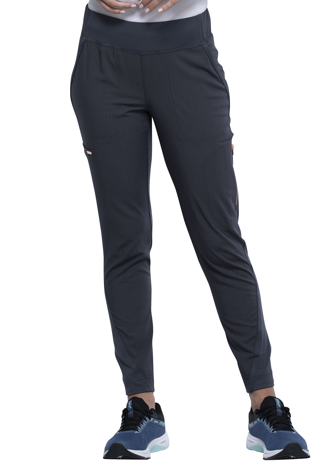 Cherokee Scrubs Mid Rise Tapered Leg Pull On Petite Pant CK175P ROY Royal 