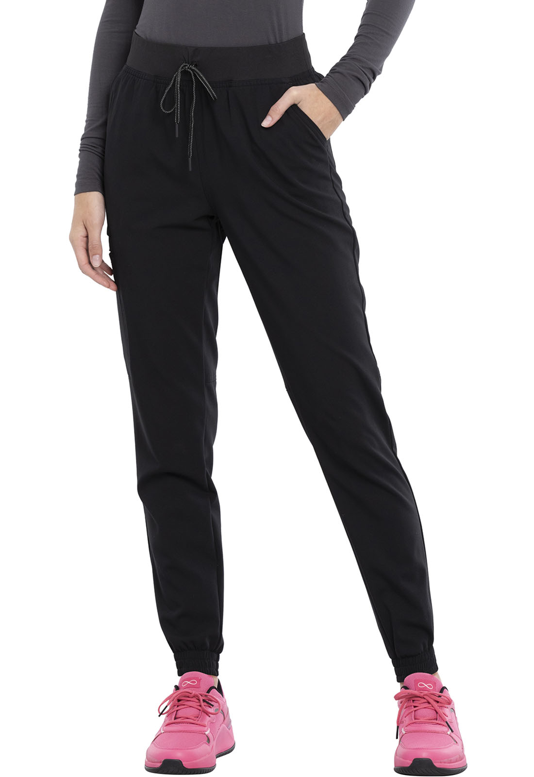 Cherokee Euphoria Women's Mid Rise PETITE Jogger Scrub Pants - CK260AP