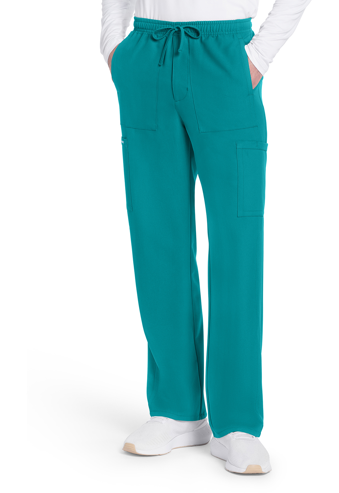 ULTRA CK279A Men&#8216;s Mid-Rise Zipper Fly 6 Pocket Straight Leg Cargo Scrub Pant - Antimicrobial-Cherokee