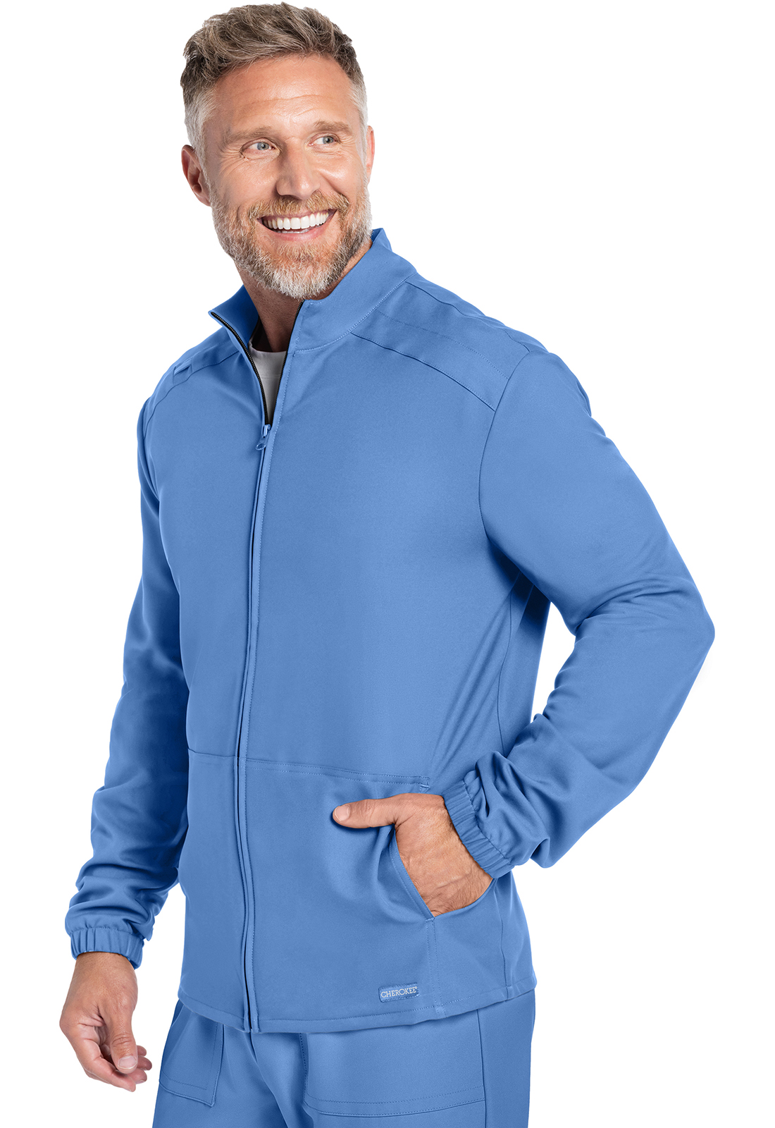ULTRA CK359A Men's Zip-Front Scrub Jacket | Breathable, Moisture