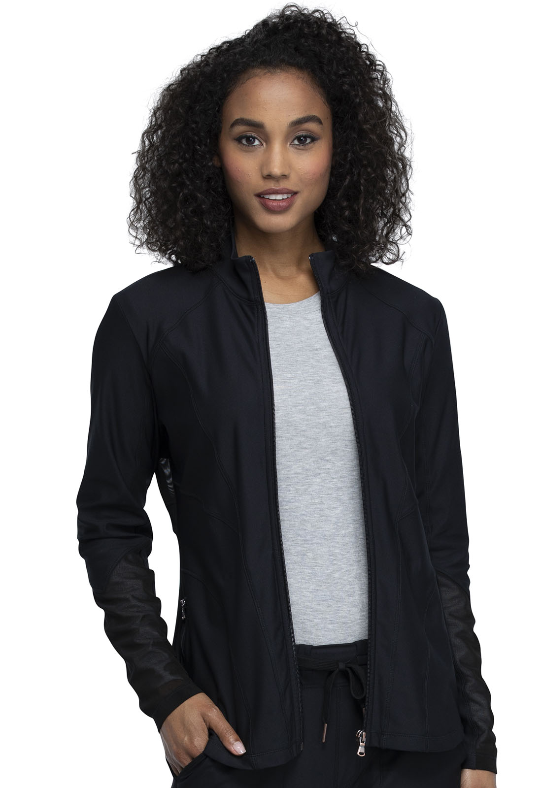 Form by Cherokee Zip Front Jacket-Cherokee