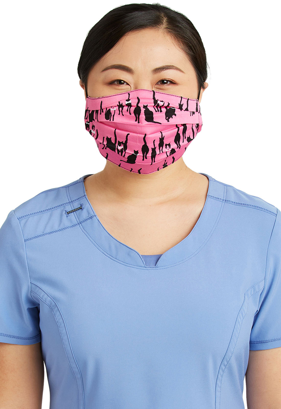 Adult Reversible Pleated Face Covering-