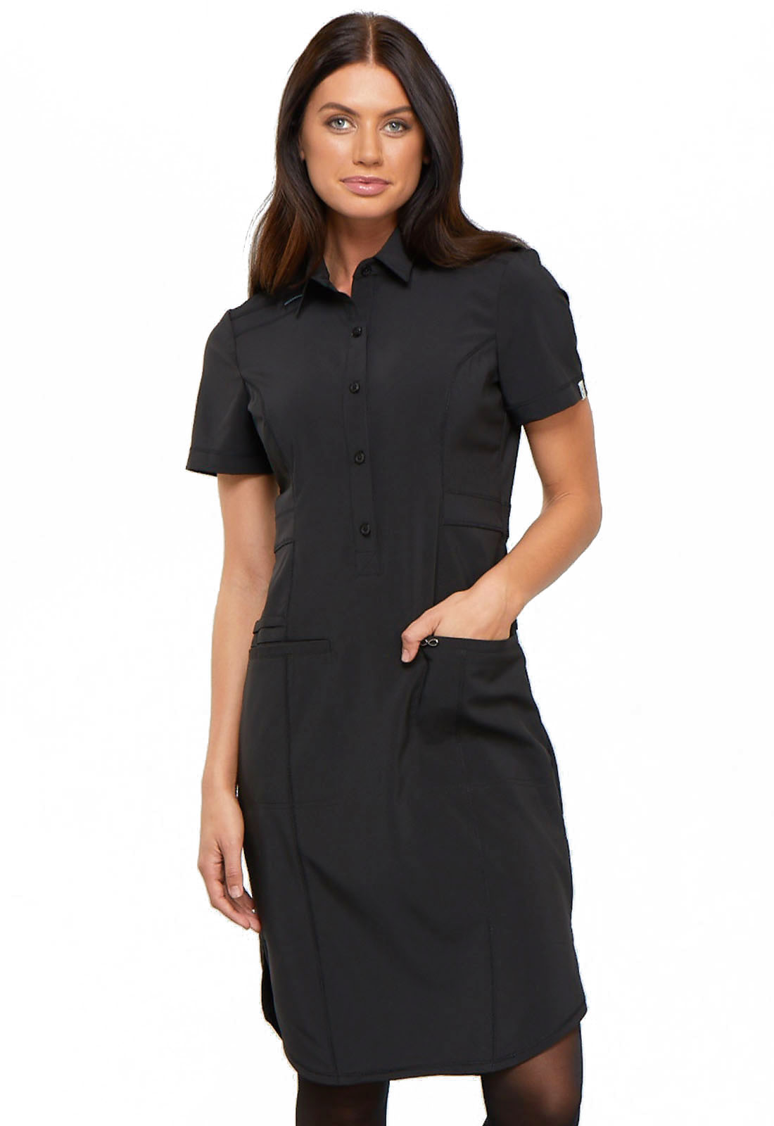 WW500 Cherokee Workwear Professionals Women's Zip Button Front Dress