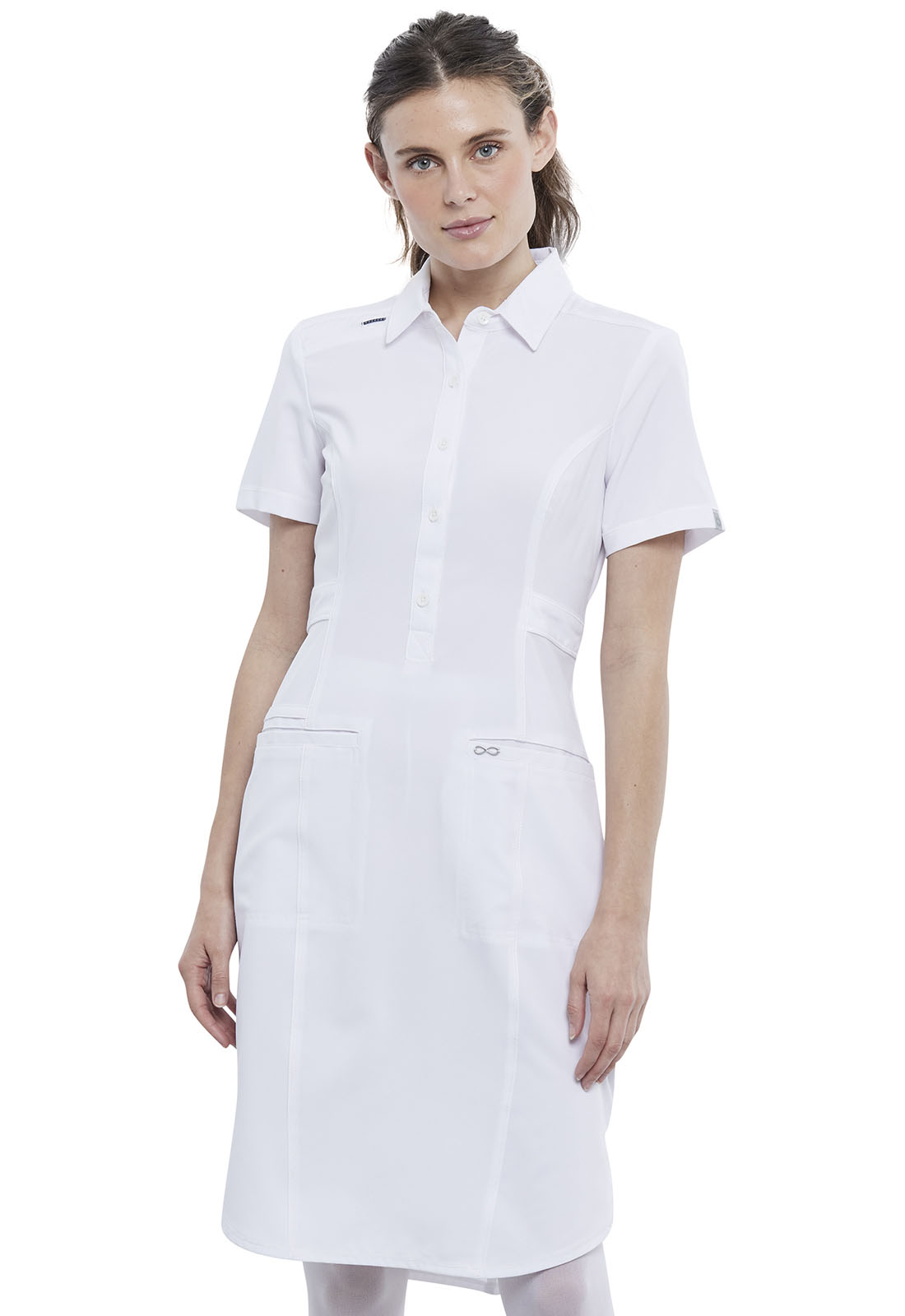 Cherokee Medical Infinity Medical 39&#34; Button Front Dress-Infinity