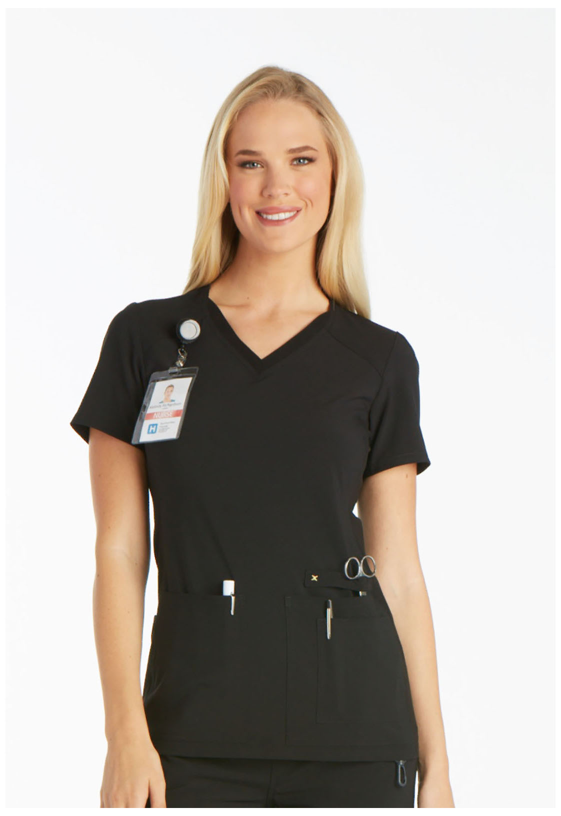 Cherokee Medical Medical iflex CK605 V-Neck Knit Panel Top-Cherokee