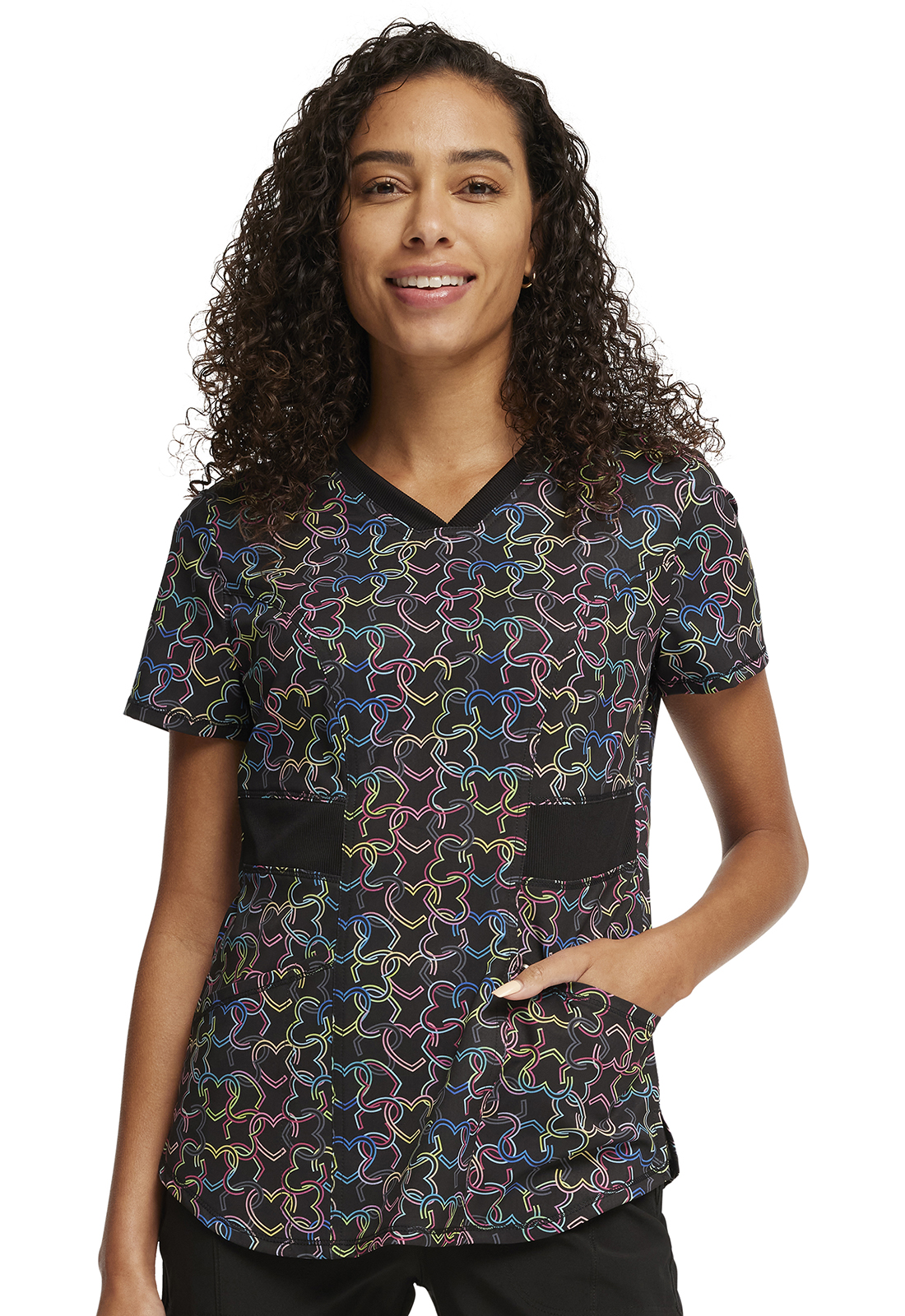 Cherokee Infinity V-Neck Print Top-