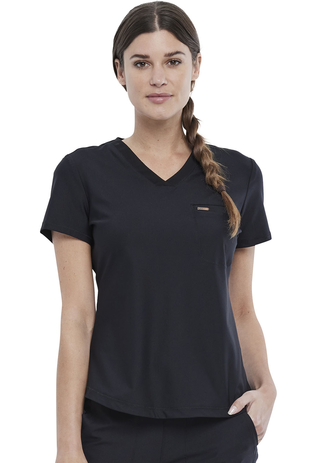 Tuckable V&#45;Neck Top-Cherokee