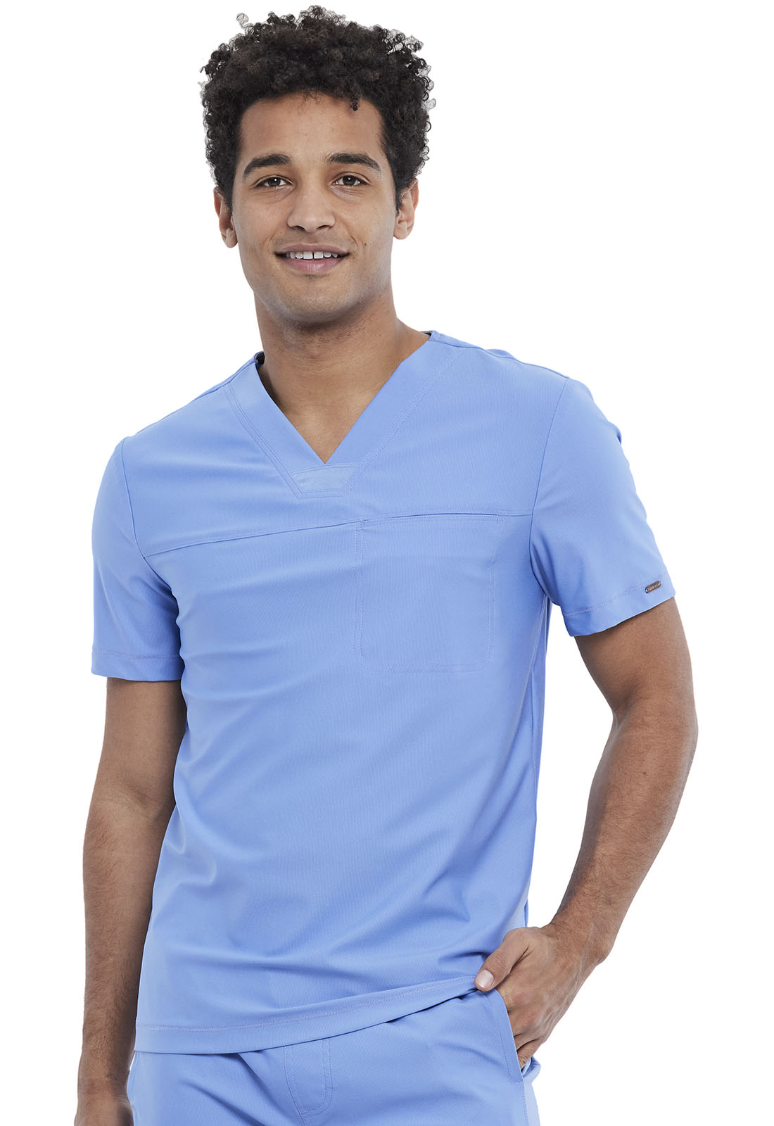 FORM CK885 Men&#8216;s 1 Chest Pocket V-Neck Medical Scrub Top by Cherokee-Cherokee