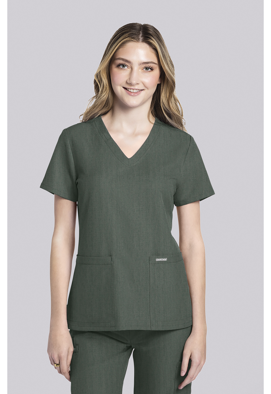 2 pocket V-Neck Top