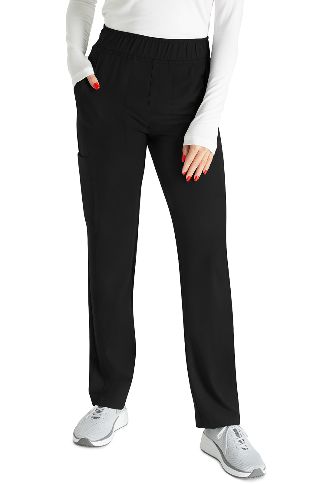 Mid Rise Pull&#45;On Tapered Leg Cargo Pant-Cherokee